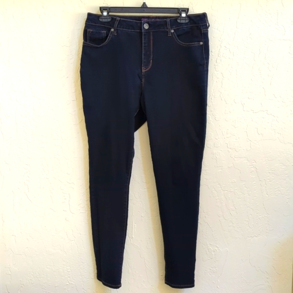 Gloria Vanderbilt Alexandra Skinny Dark Wash Ankle Jeans Size 12